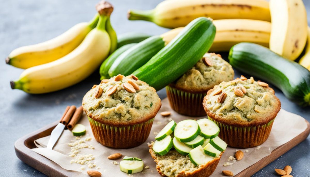 courgette banana muffins
